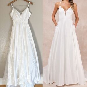 Exceptional Passion White Satin Cutout Maxi Dress With Pockets